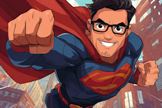 design awesome comic and cartoon style characters