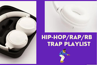 promote rnb,hip hop,edm,rock music on targeted spotify playlist