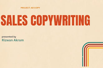write ad copy and sales copy for your business