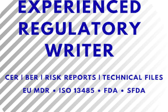 write regulatory documents and compliance reports for med devices