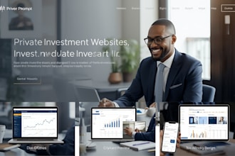 design a private equity, venture capital or real estate investment vc website