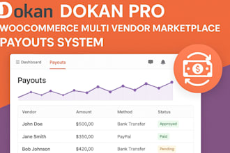 build dokan pro woocommerce multi vendor marketplace website payouts system wcfm