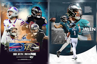 design modern sports flyer, poster or banner for your team