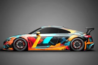 wrap design racing car wrap, car wrap design