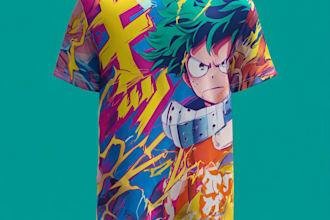 create a custom anime t shirt design for you