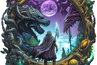 custom fantasy game logo
