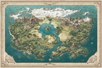 create a fantasy map for your fictional world