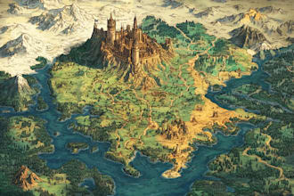 do fantasy map design map maker vector map illustration