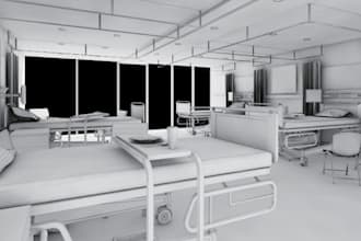 design stunning 3d hospital,3d laboratory design, 3d pharmacy and clinic design
