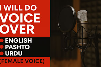 record professional voice over in persian, dari, urdo and english