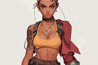 draw 2d game character for game art