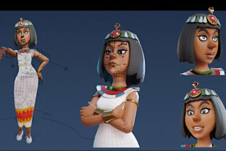 3d cartoon character model pixar style mascot design blender 3d kids animation