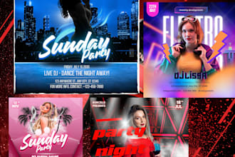 commercial and event flyer media kit and posters