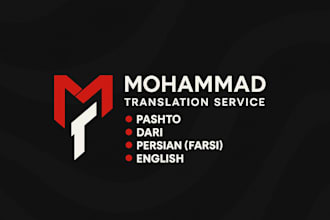 do professional translation in pashto, dari, farsi and english