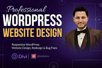 design or fix wordpress websites using elementor or divi