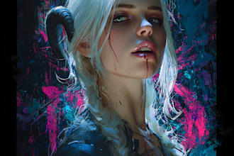 paint a realistic conceptual or fantasy digital portrait