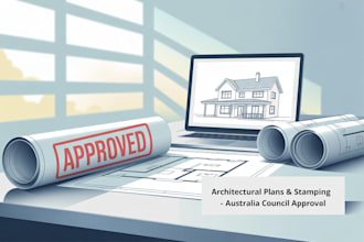prepare architectural plans and stamp for australia council approval