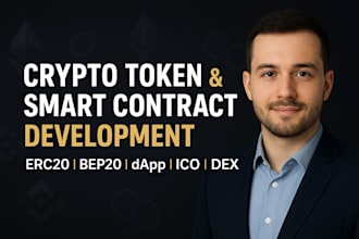 create your own crypto coin, erc20 token, bep20 token, smart contract, trc20