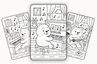 create cute and cozy coloring book pages for kids and adults