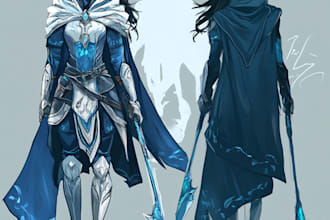 draw 2d game character for game art