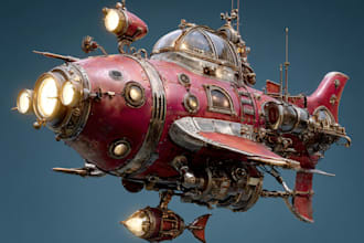 draw spaceship concept art or design a starship or scifi vehicle