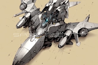 draw high quality spaceship concept
