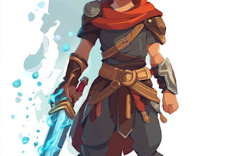draw 2d game character illustration