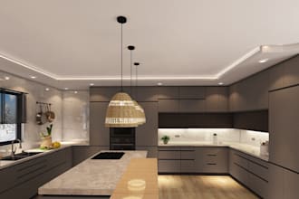 do kitchen design 3d and render