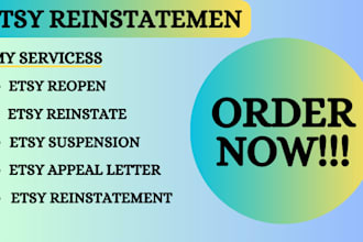 etsy suspension, etsy reinstatement appeal letter live chat for etsy reopen