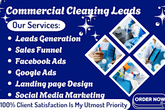 generate commercial cleaning leads, residential cleaning, cleaning leads