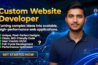 be your full stack web developer for custom website development
