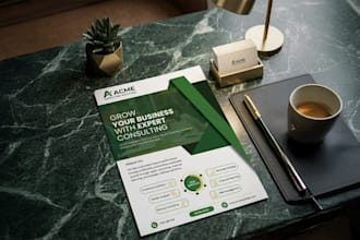 design a business flyer for your company with a free qr code