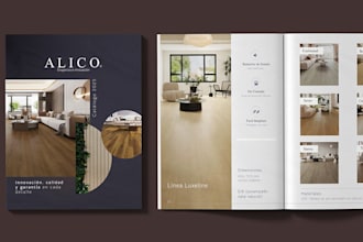 a catalog, brochure, presentations, with a professional layout and design