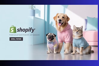 design pet shopify store pet clothing store pet accessories store pet website