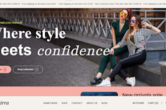 design clothing website stylish wear shopify store apparel website fashion store