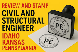 review and stamp civil and structural engineer in idaho kansas and pennsylvania