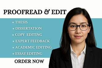 edit and proofread thesis dissertation, and research proposal