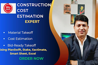 construction cost estimation material takeoff on planswift