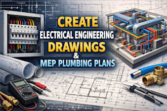 create electrical engineering drawings and mep plumbing plans