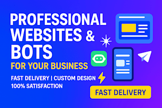 create professional website or custom bot