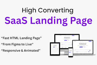 create a fast, responsive saas landing page from figma for startup products