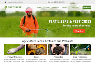 build squarespace agrochemical fertilizer supplier website seed supplier website