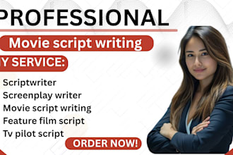 write professional movie script screenplay and TV pilot with synopsis