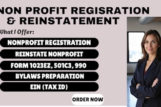 file non profit tax reinstate and register non profit