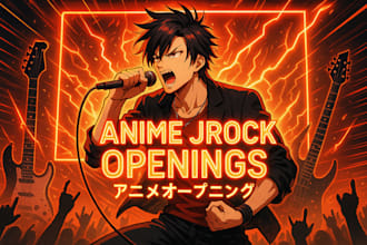 sing and write powerful jrock anime opening songs with male vocals