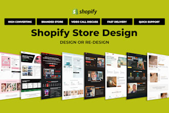 build branded shopify store or dropshipping ecommerce website