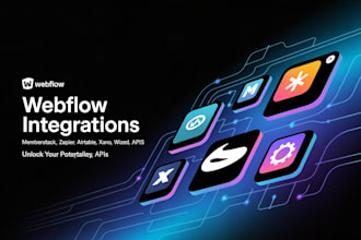 intergrate your webflow website with airtable , zapier, memberstack and apis