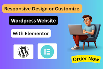 design, redesign and customize wordpress site with elementor