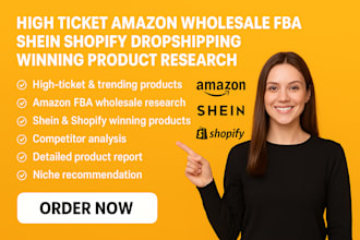 do high ticket amazon wholesale fba shein shopify dropshipping product research
