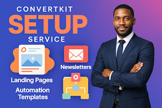 setup convert kit for landing page kit automation template kit newsletter design